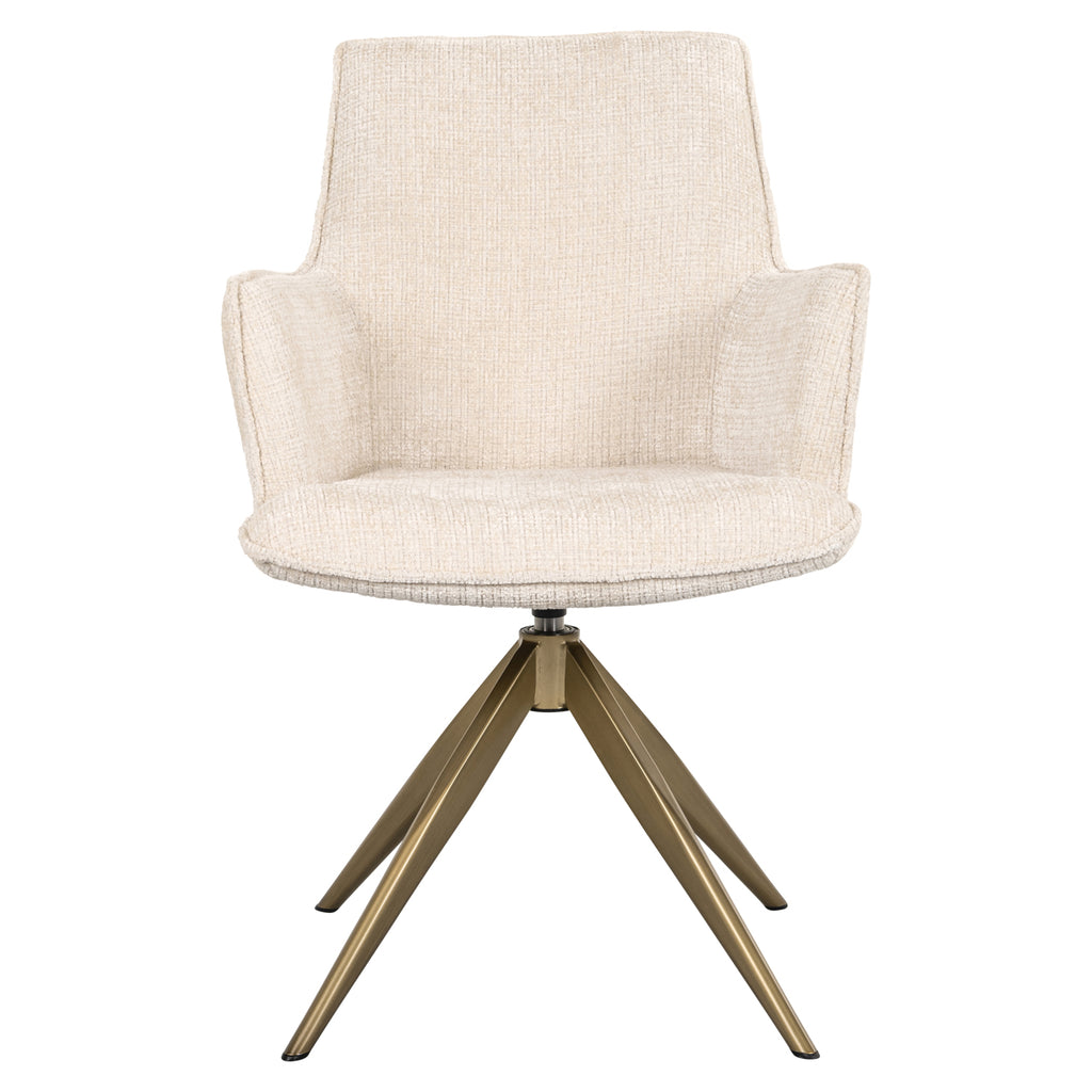 Chaise de salle à manger Dakota niagara beige swivel with arm