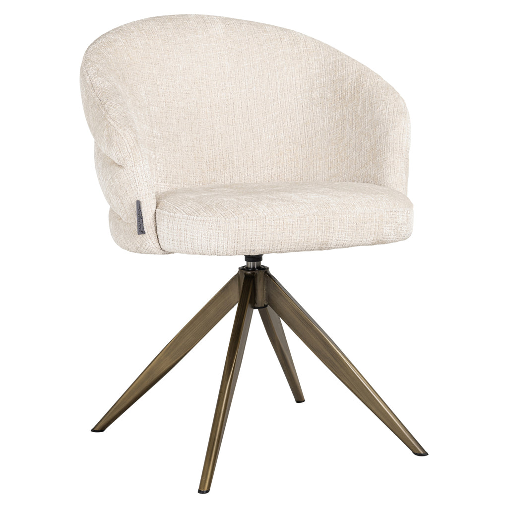 Chaise de salle à manger Zendaya niagara beige swivel