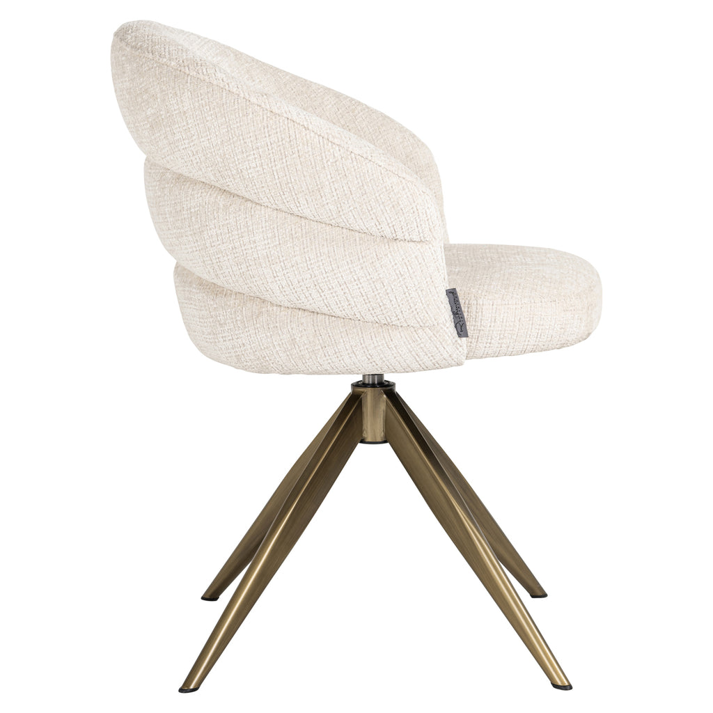 Chaise de salle à manger Zendaya niagara beige swivel