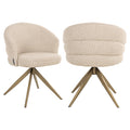 Chaise de salle à manger Zendaya biscotti swivel fire retardant