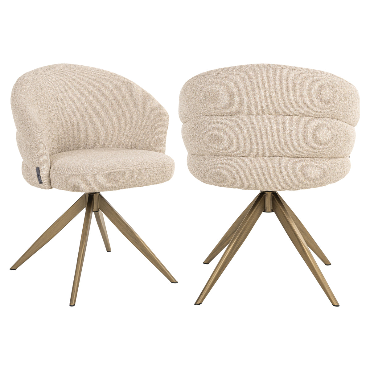 Chaise de salle à manger Zendaya biscotti swivel fire retardant