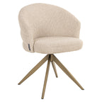 Chaise de salle à manger Zendaya biscotti swivel fire retardant