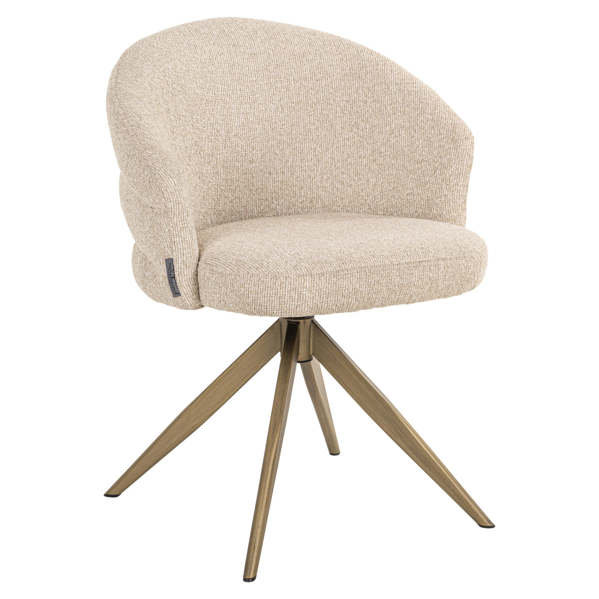 Chaise de salle à manger Zendaya biscotti swivel fire retardant