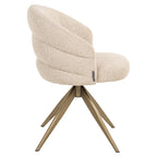 Chaise de salle à manger Zendaya biscotti swivel fire retardant