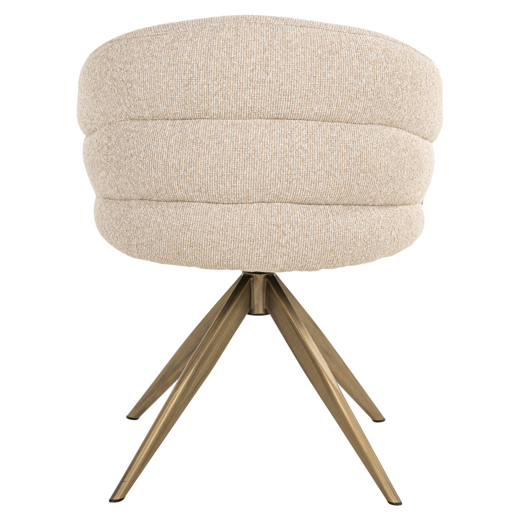 Chaise de salle à manger Zendaya biscotti swivel fire retardant