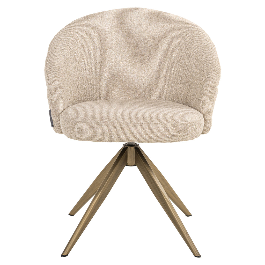 Chaise de salle à manger Zendaya biscotti swivel fire retardant