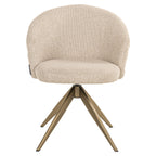 Chaise de salle à manger Zendaya biscotti swivel fire retardant