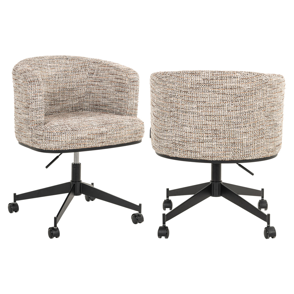 Chaise de salle à manger Rochenne trendy nature swivel on wheels