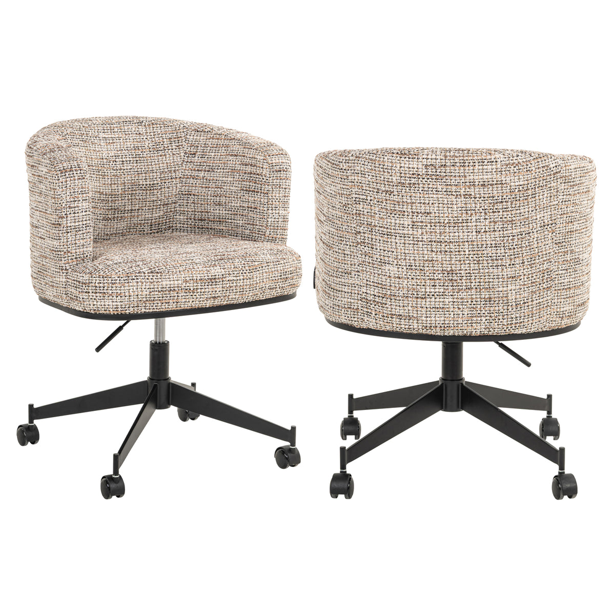 Chaise de salle à manger Rochenne trendy nature swivel on wheels
