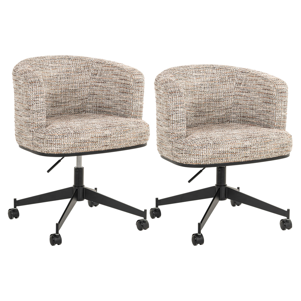 Chaise de salle à manger Rochenne trendy nature swivel on wheels