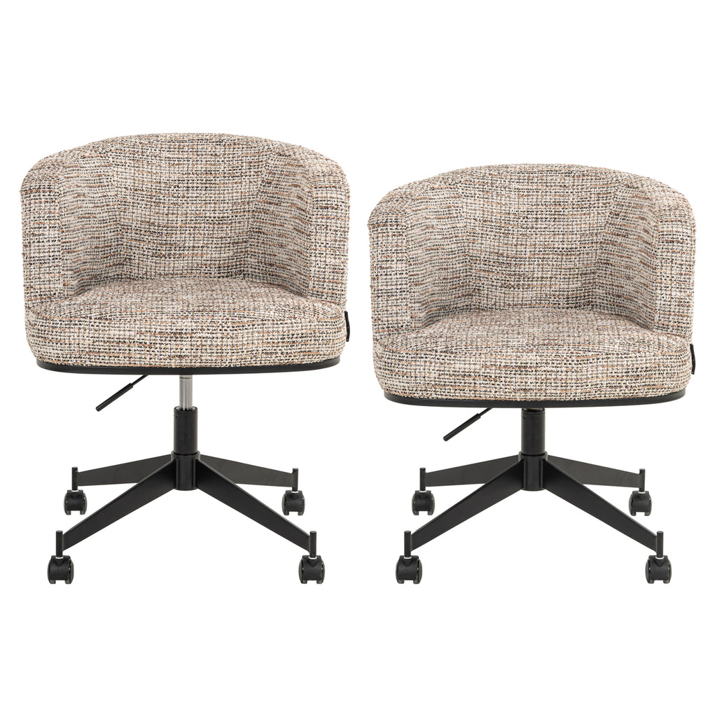 Chaise de salle à manger Rochenne trendy nature swivel on wheels