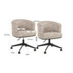 Chaise de salle à manger Rochenne trendy nature swivel on wheels
