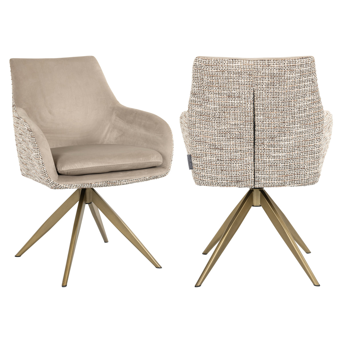 Chaise de salle à manger Lisonne trendy nature swivel