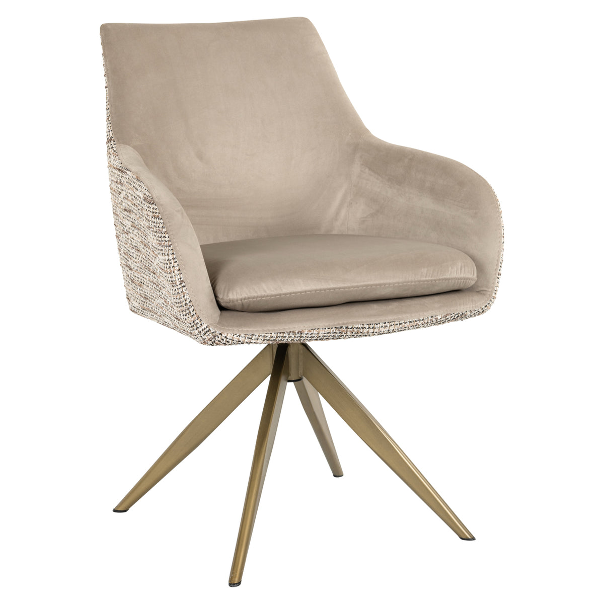 Chaise de salle à manger Lisonne trendy nature swivel