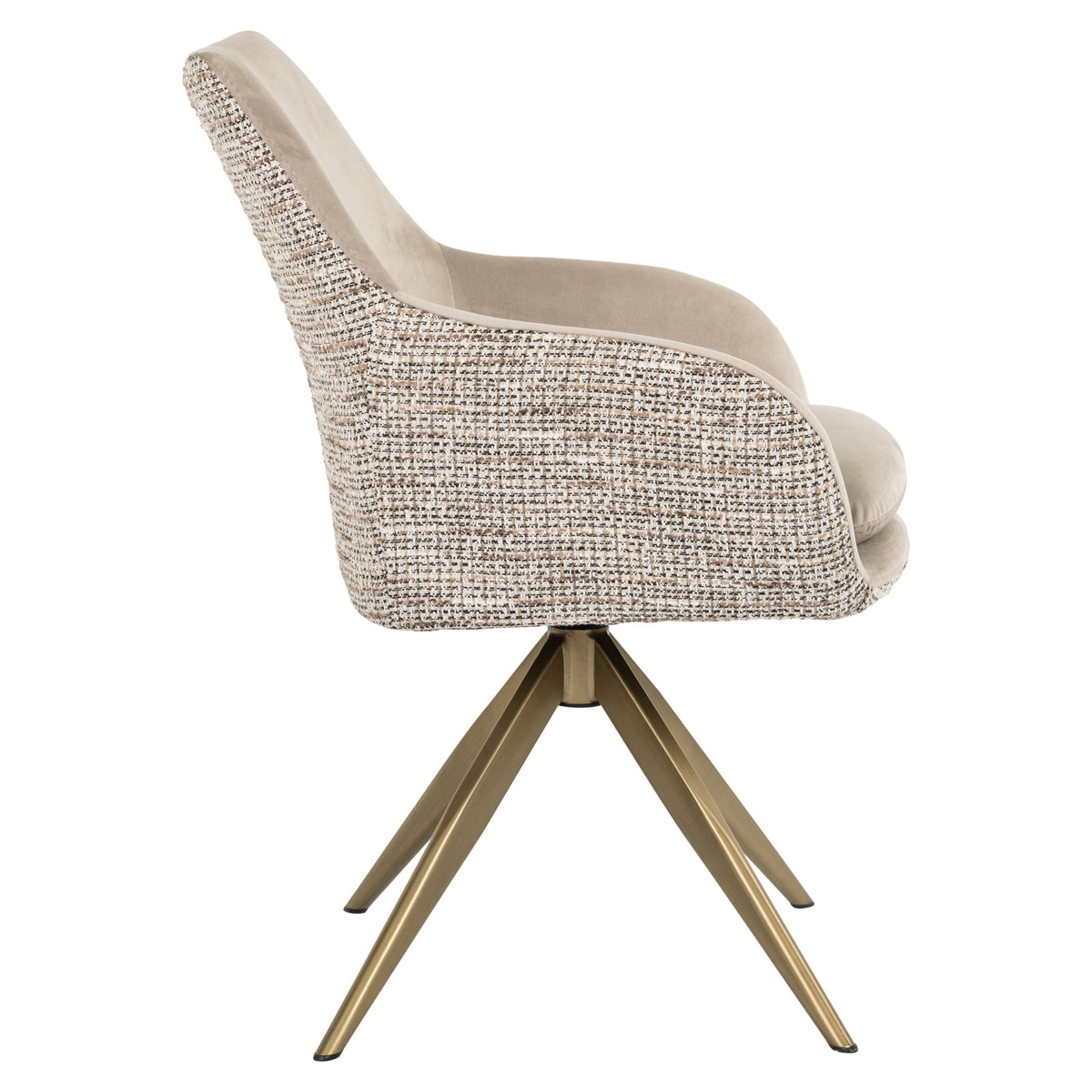 Chaise de salle à manger Lisonne trendy nature swivel