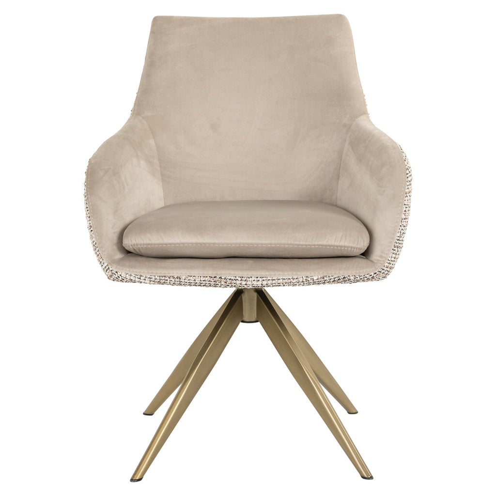 Chaise de salle à manger Lisonne trendy nature swivel