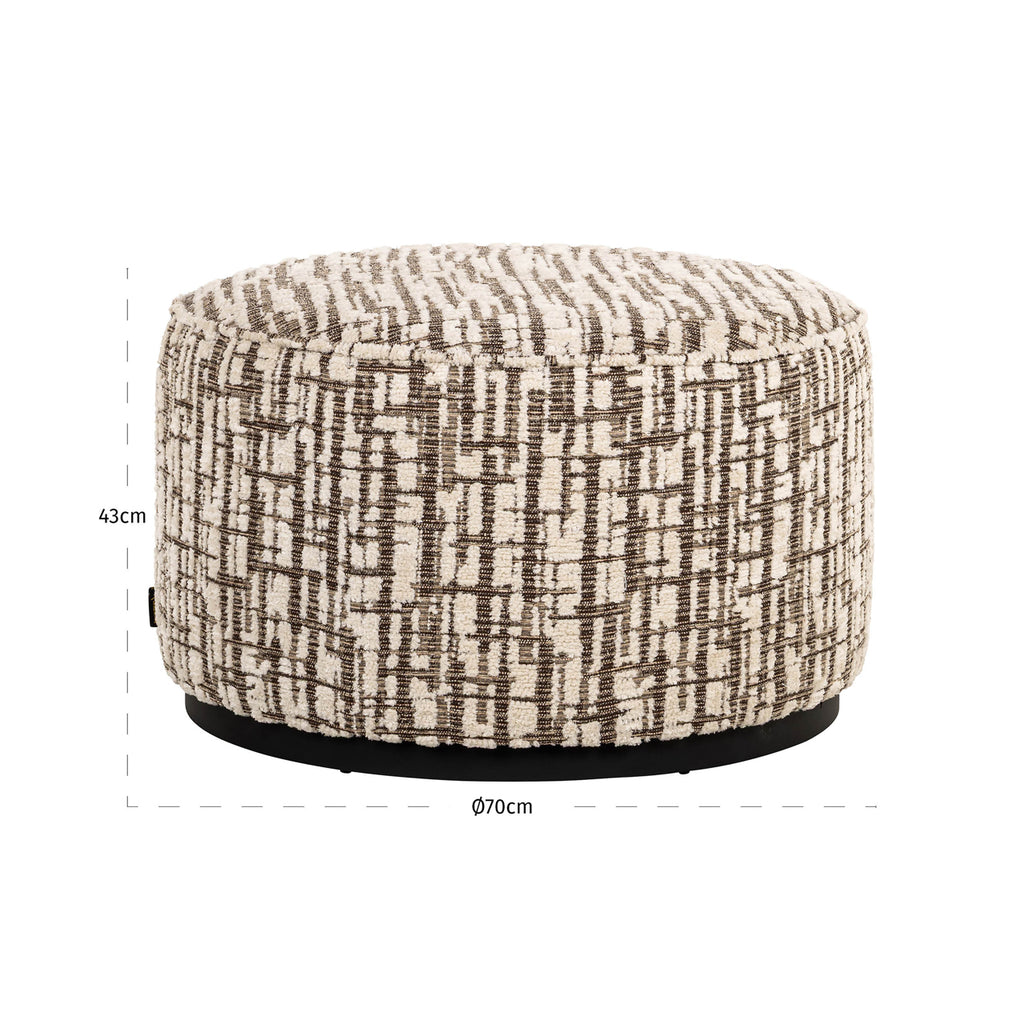Pouf & repose-pieds Lexie cream 70Ø