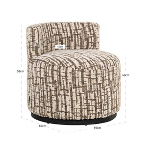 Fauteuil lounge Franny brown labyrinth