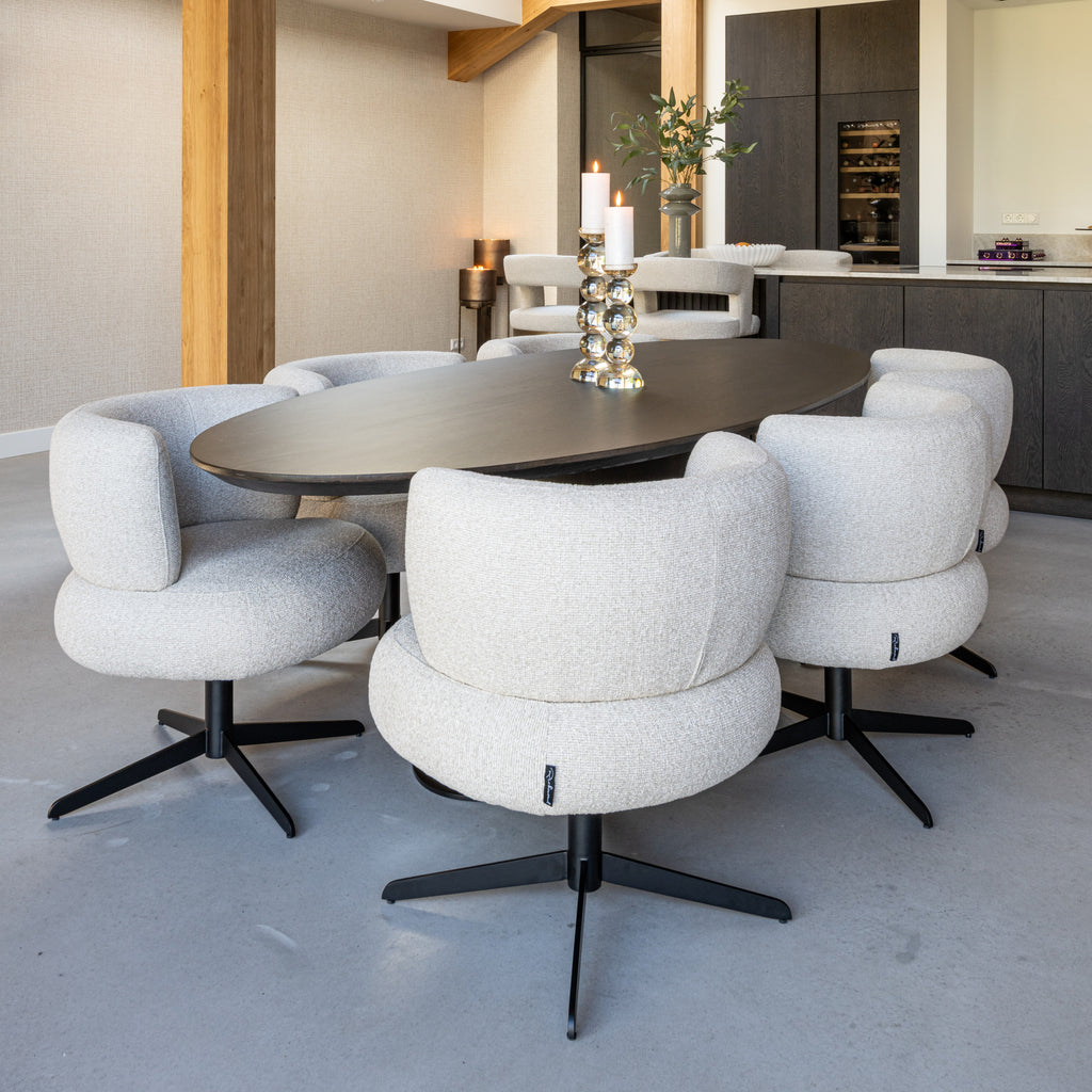 Chaise de salle à manger Alexis biscotti swivel