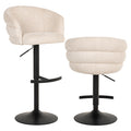 Tabouret de bar Nikki niagara beige swivel fire retardant