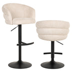 Tabouret de bar Nikki niagara beige swivel fire retardant