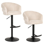 Tabouret de bar Nikki niagara beige swivel fire retardant