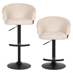 Tabouret de bar Nikki niagara beige swivel fire retardant