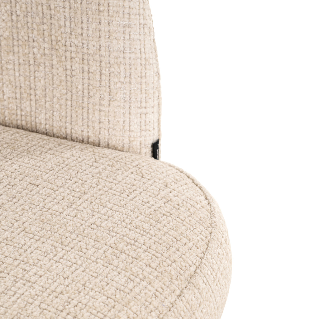 Tabouret de bar Nikki niagara beige swivel fire retardant