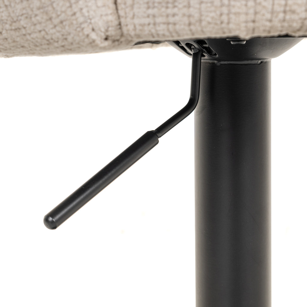 Tabouret de bar Nikki niagara beige swivel fire retardant