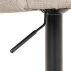 Tabouret de bar Nikki niagara beige swivel fire retardant