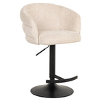 Tabouret de bar Nikki niagara beige swivel fire retardant