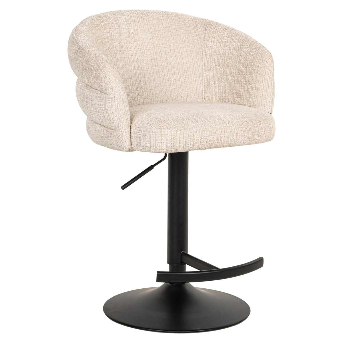 Tabouret de bar Nikki niagara beige swivel fire retardant