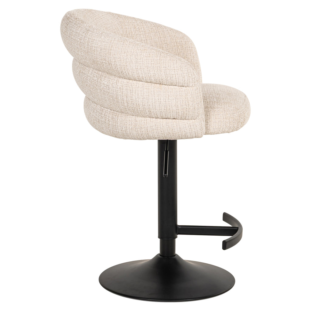 Tabouret de bar Nikki niagara beige swivel fire retardant