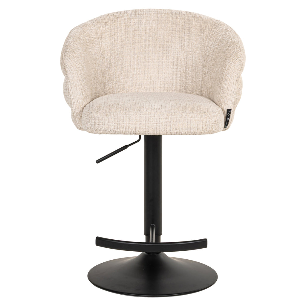 Tabouret de bar Nikki niagara beige swivel fire retardant