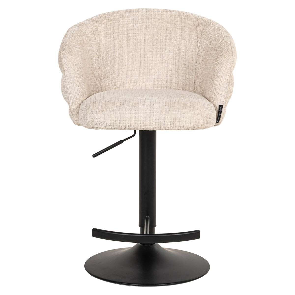 Tabouret de bar Nikki niagara beige swivel fire retardant