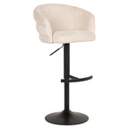 Tabouret de bar Nikki niagara beige swivel fire retardant