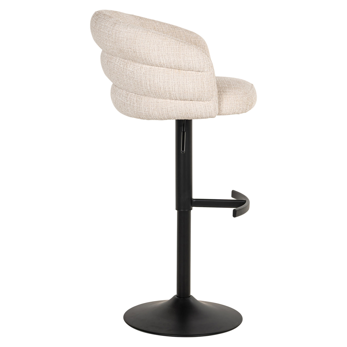 Tabouret de bar Nikki niagara beige swivel fire retardant