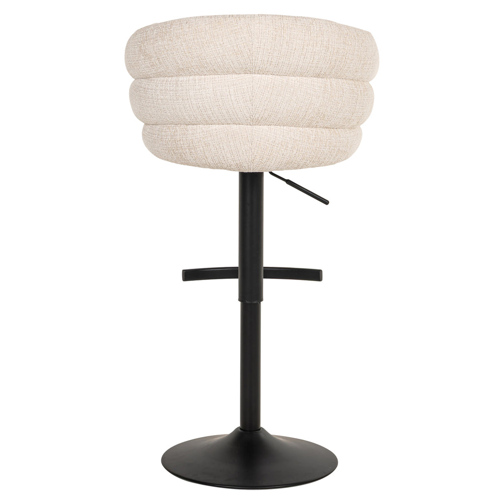 Tabouret de bar Nikki niagara beige swivel fire retardant