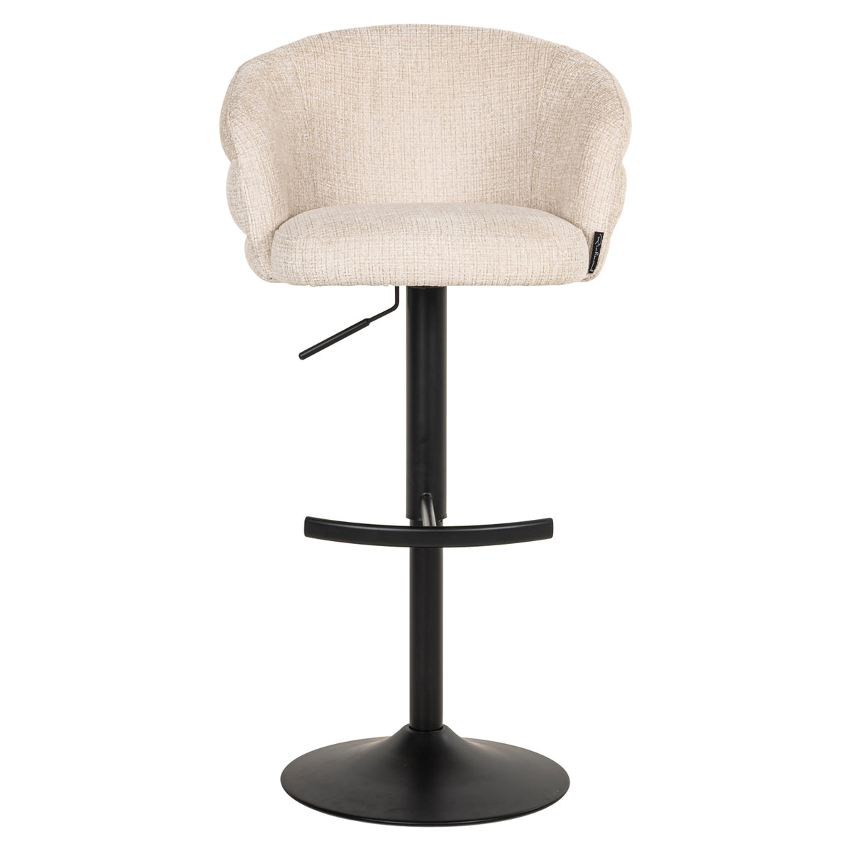 Tabouret de bar Nikki niagara beige swivel fire retardant