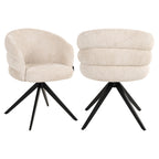 Chaise de salle à manger Serenity niagara beige swivel fire retardant