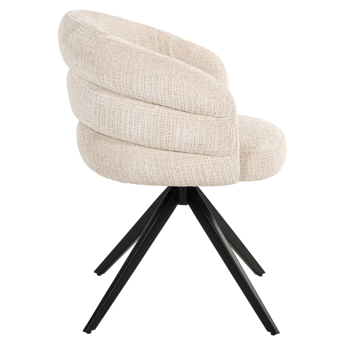 Chaise de salle à manger Serenity niagara beige swivel fire retardant