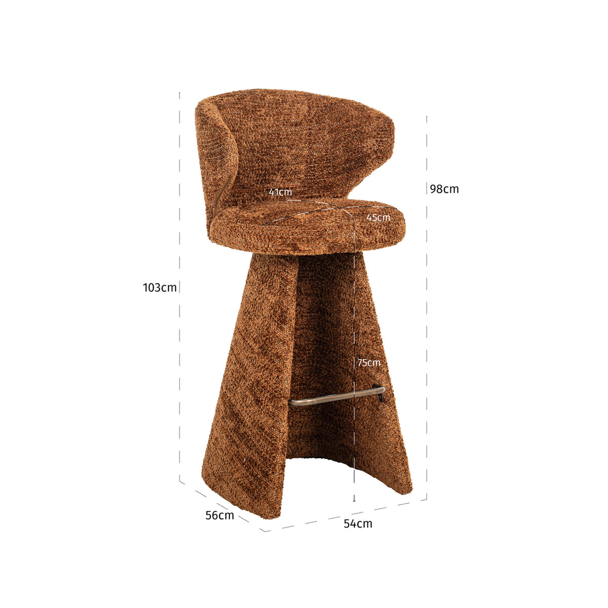 Tabouret de bar Gatsbi lovely cinnamon