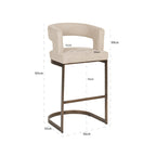 Tabouret de bar Ellis biscotti