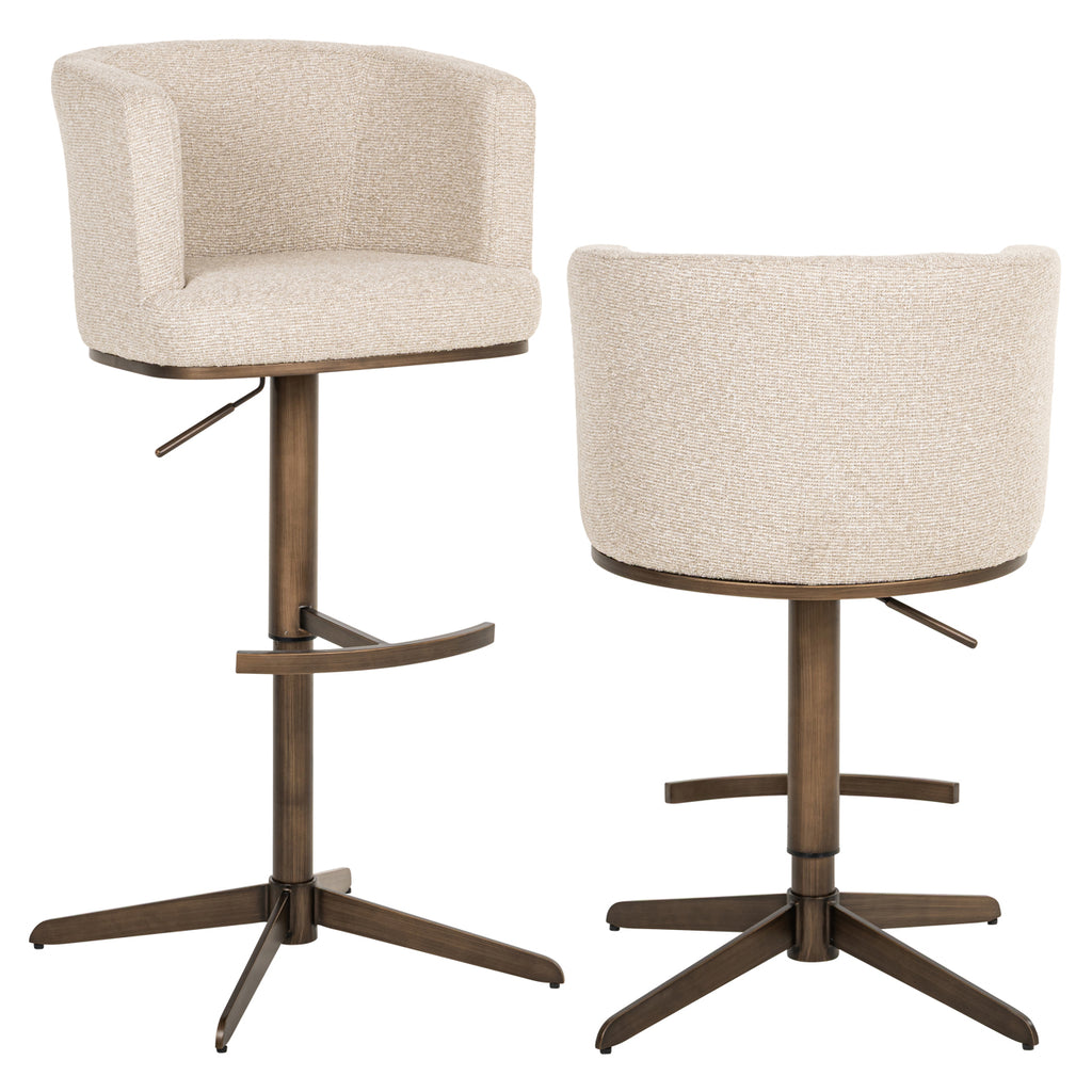 Tabouret de bar Cheyenne biscotti swivel