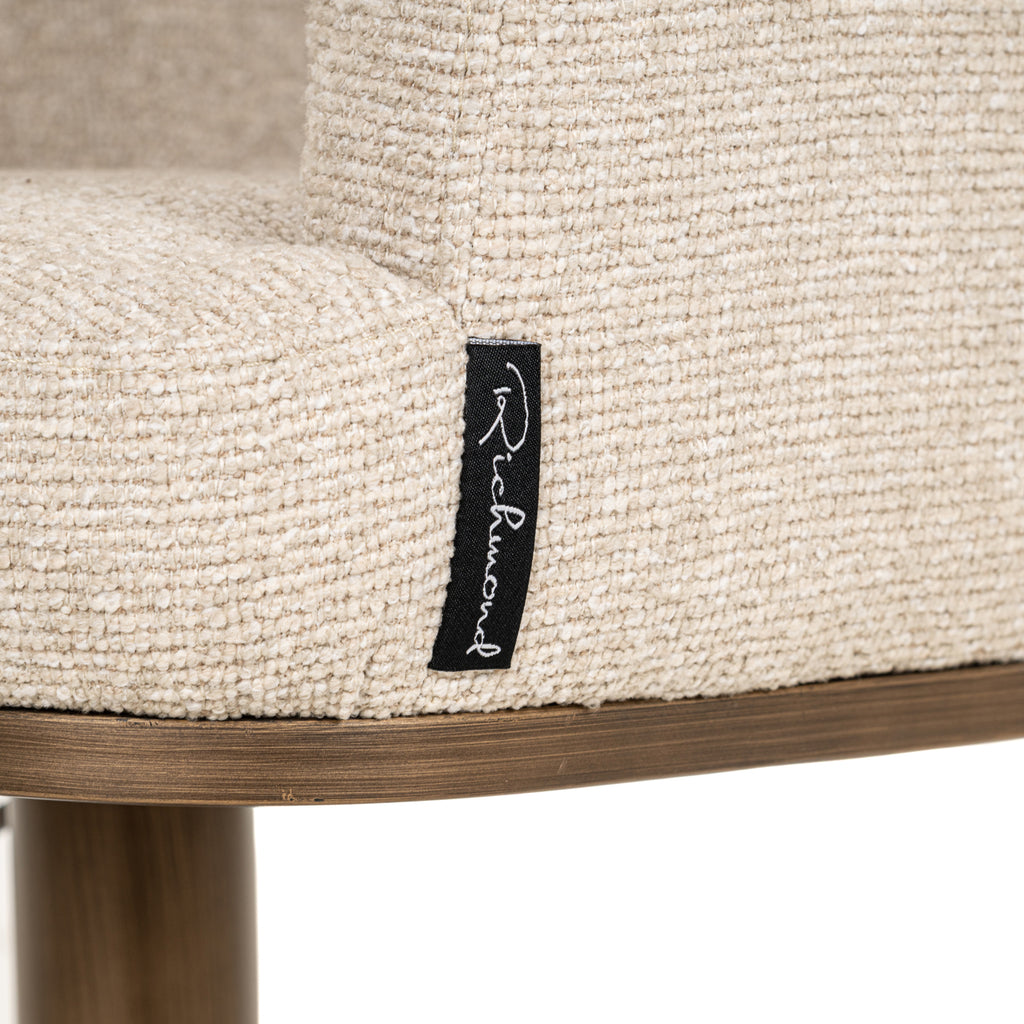 Tabouret de bar Cheyenne biscotti swivel
