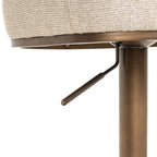 Tabouret de bar Cheyenne biscotti swivel