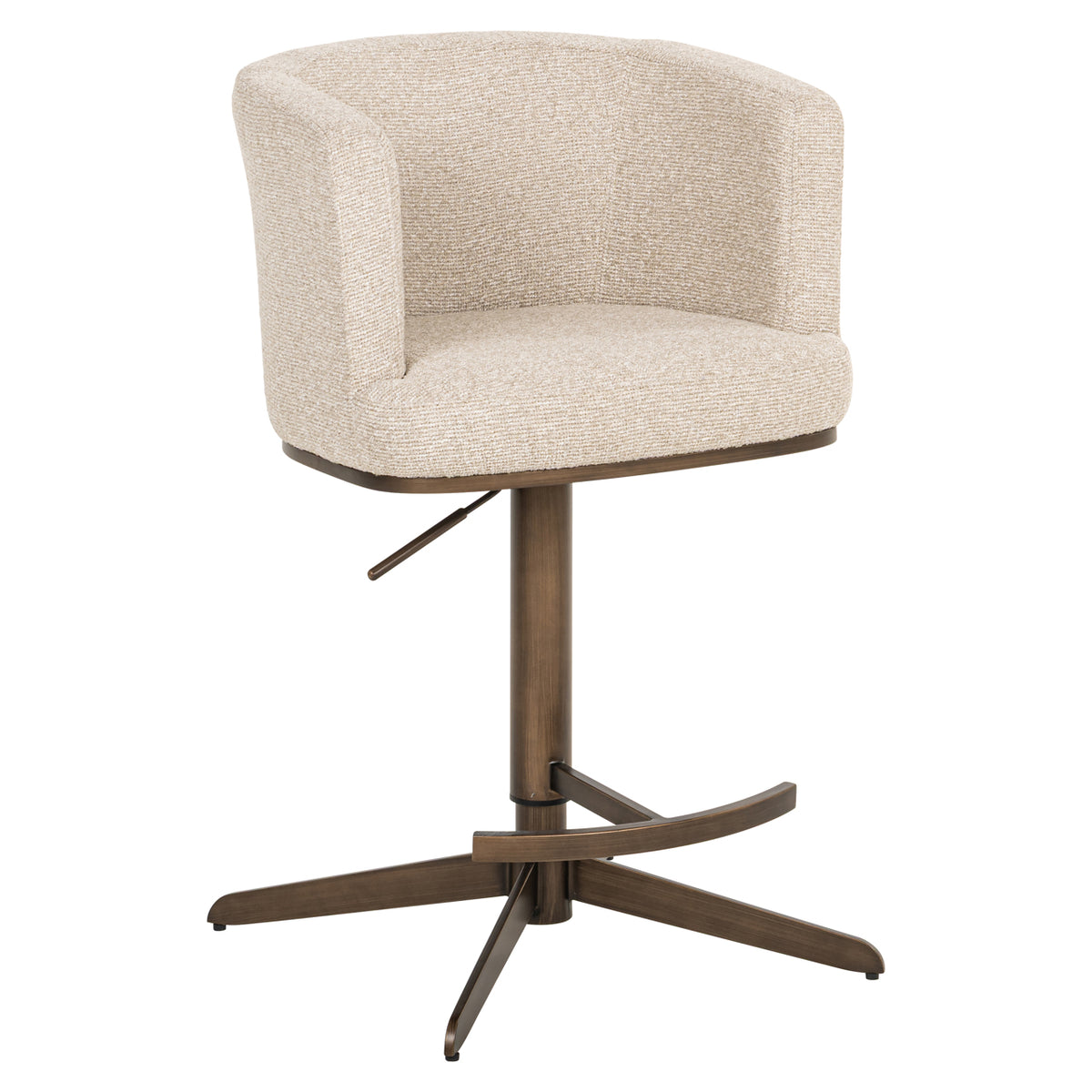 Tabouret de bar Cheyenne biscotti swivel