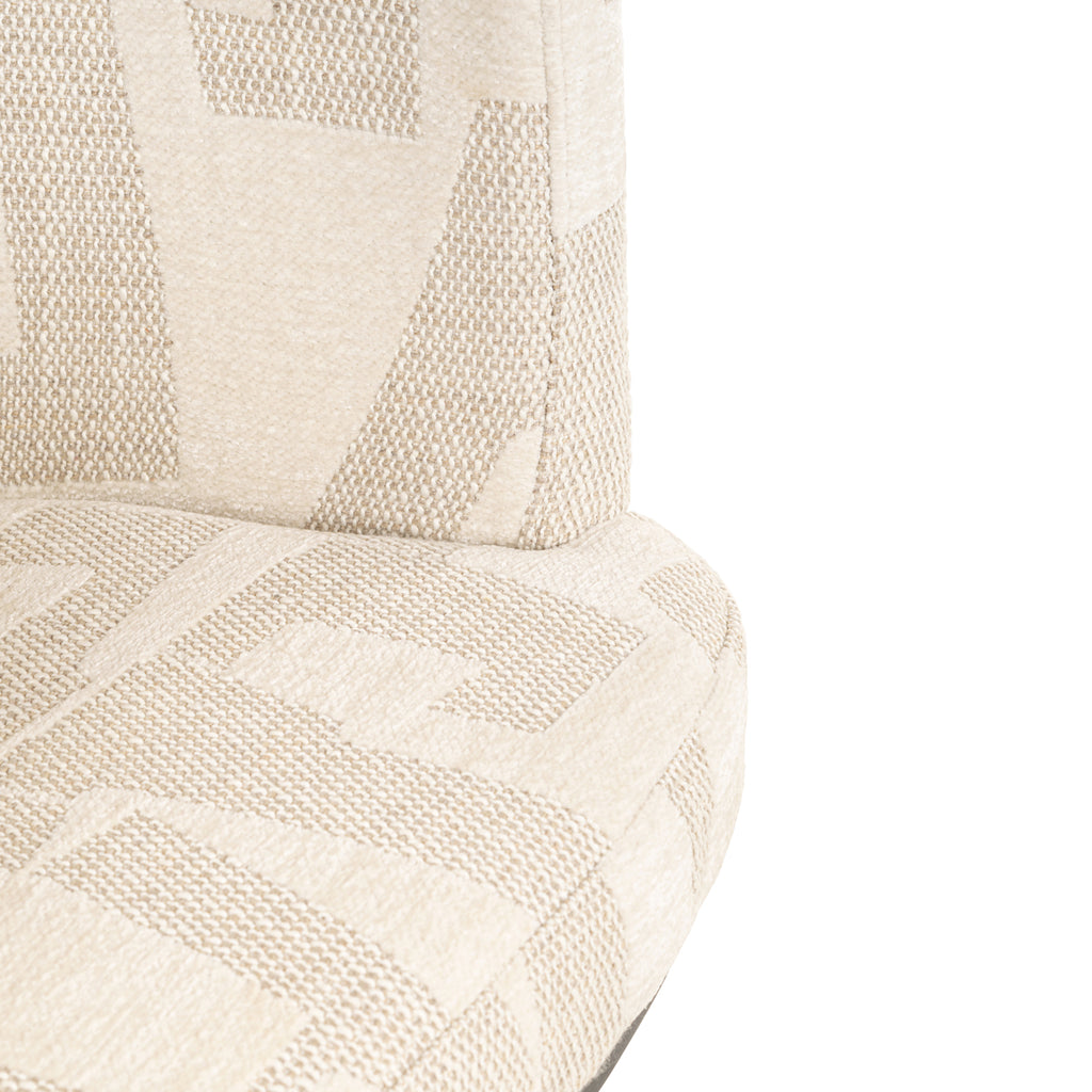 Tabouret de bar Cheyenne beige graffic swivel
