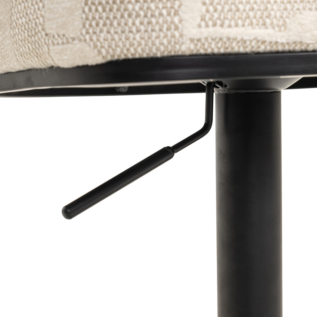 Tabouret de bar Cheyenne beige graffic swivel