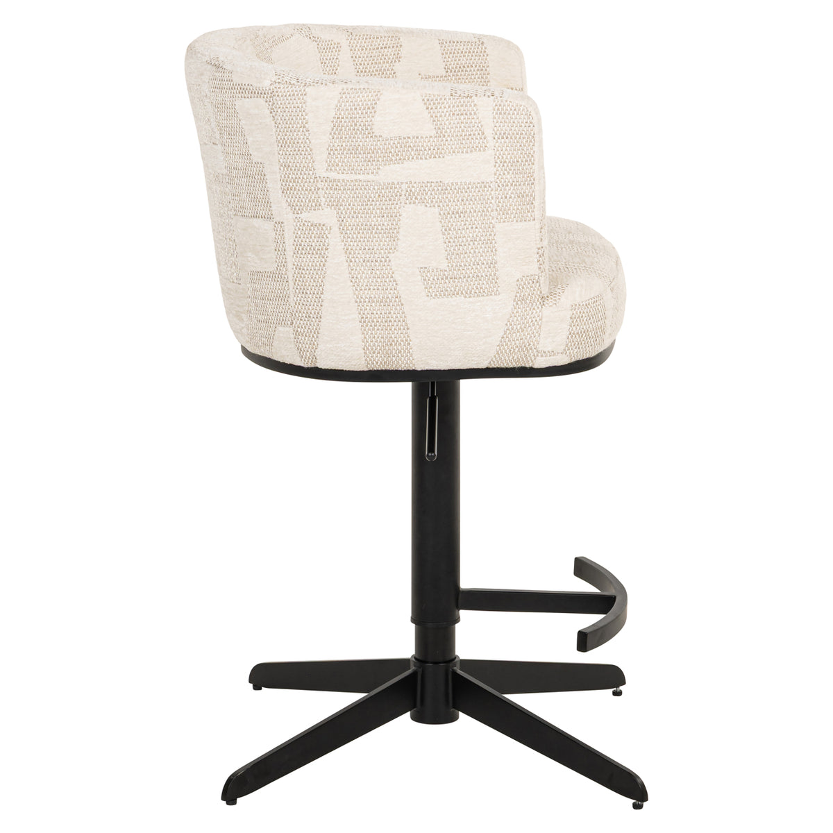 Tabouret de bar Cheyenne beige graffic swivel